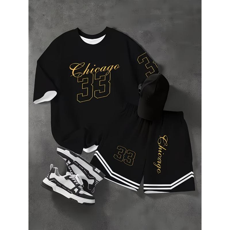Boy Short Sleeve Loose Fit Shorts and T-Shirt