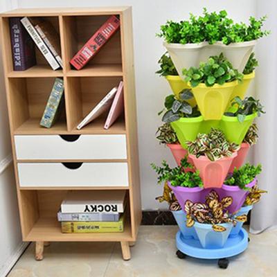 Stackable Plant Pot Creative Petal Design Multi Layers Plant Container Garden Tools