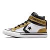 Converse Pro Blaze Strap Comfortable Versatile High Top Kids Basketball Shoes Kids Sneakers Black Gold White A05523C