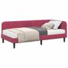 Corner Bed Frame Burgundy 90 X 200 Cm Velvet