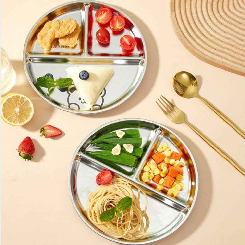 

Детские тарелки для риса с защитой от падения, антидеформирующиеся детские разделительные тарелки для детей