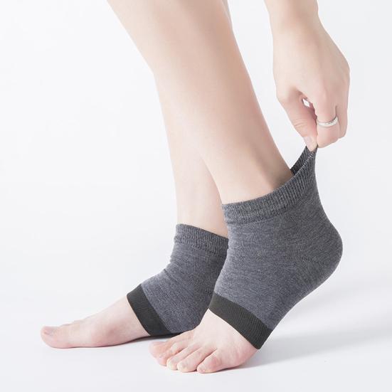 Yousheng 1 Paar Fußschutzsocken Abriebfest Einfarbige Silikon-Fersen-Gel-Spa-Fußschutz Anti-Trockenheit Rissige Werkzeuge für den Sommer