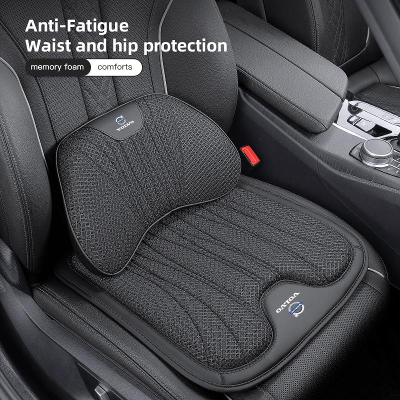 Ensemble de siège de voiture Soie glacée Appui-tête Coussin lombaire Accessoires Pour Volvo V90 S80 XC90 V40 SC60 190h XC S60 XC60 XC40 V70 C30 V50 V60