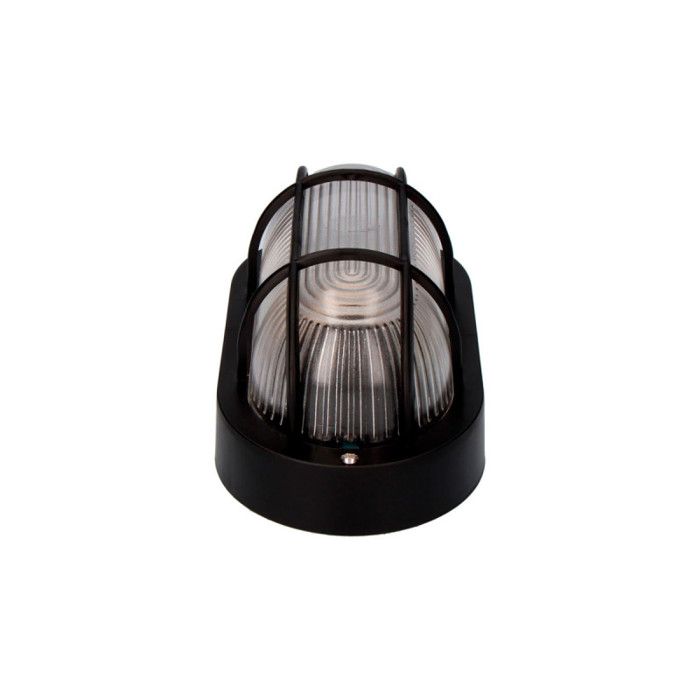 Applique Ovale Ip54 Couleur Noir 1xe27 40w 11,4x20,2x10cm Modèle Tarragone. Edm
