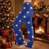 Women's Polka Dot Print Plush Pants Casual Home Pajama Bottoms for Lounging