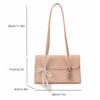 PU Leather All-Match Shoulder Bag Large Capacity Retro Underarm Bag Solid Color Versatile Handbags Female Accessory Bag