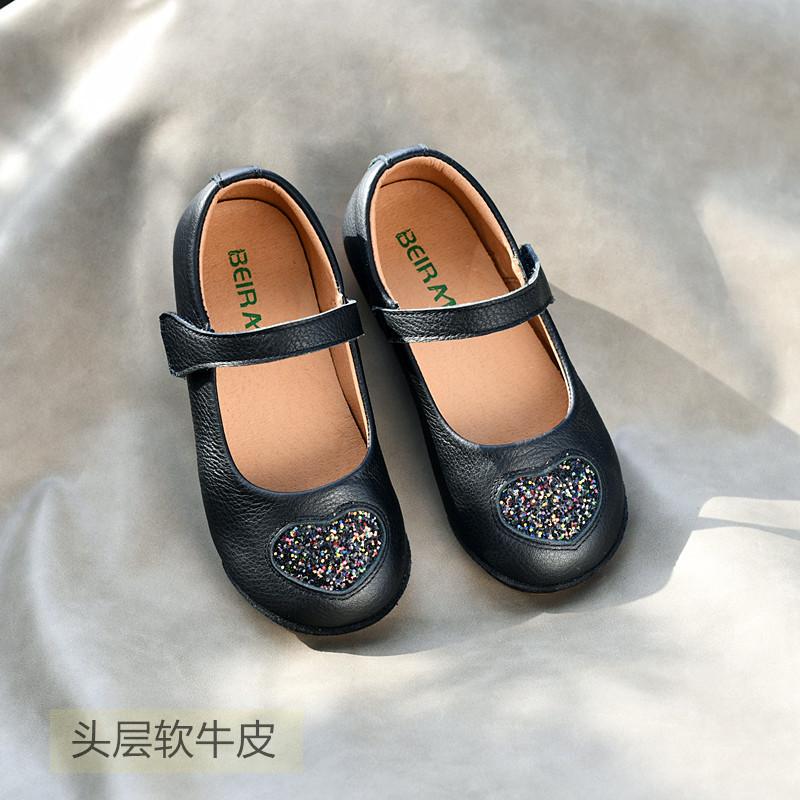 Genuine Leather Children's Shoe Girl Mary Jane Dress Shoes Ballet Flats for Kids Girl Party School Shoes Quality Princess Flats