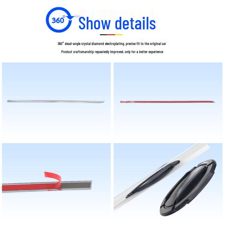 Front & Rear Bumper Chrome Trim for Mercedes-Benz: E180, E200, E260, 300L
