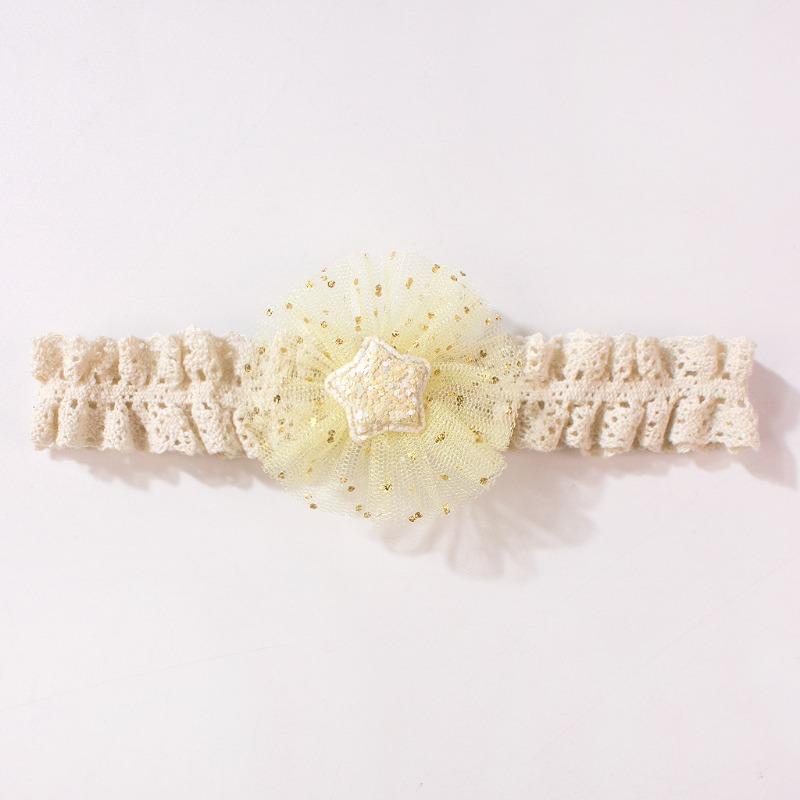 New Baby Headband, Cute Five-pointed Star Flower Children's Headscarf, Thin Baby Hair Accessories In Summer
