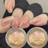 1/2Pcs Unicorn Sunset Chrome Nail Powder Aurora Gold Glow Mirror Effect Nail Glitter Pigment  0.3-0.5gram Manicure Rubbing Dust