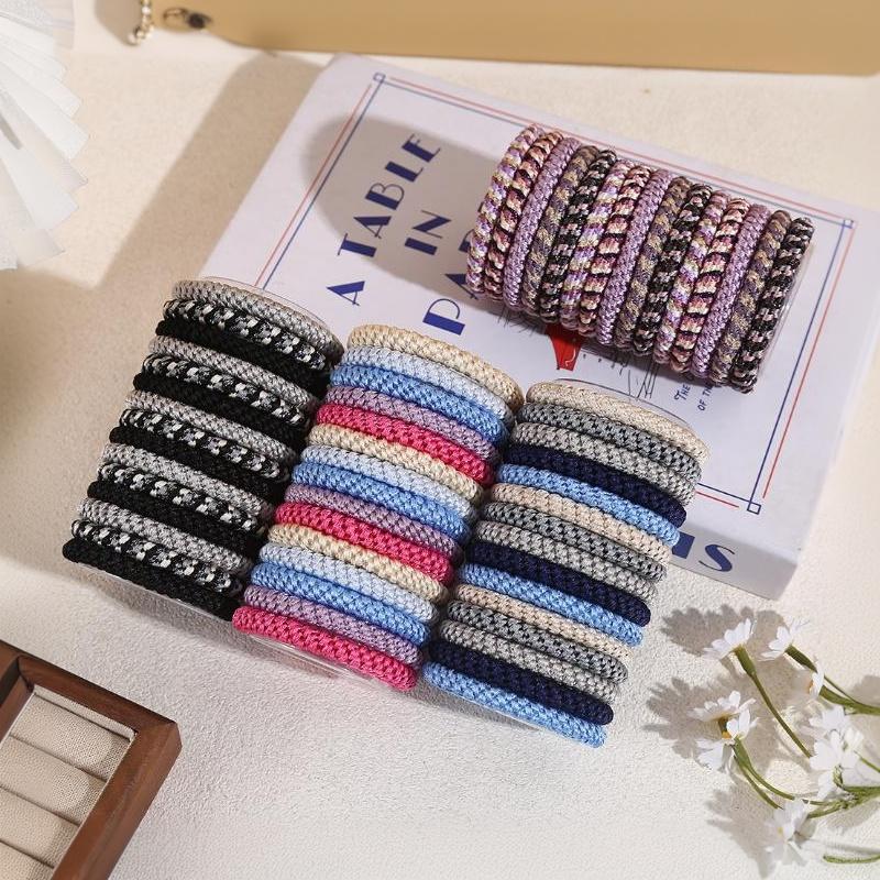 15 Stück/Set Bunte Haargummis für Damen Kknekki Haargummis Haargummi Mädchen Knekki Haarseil Pferdeschwanzhalter Haarbänder