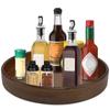 360 Rotating Wood Tray Seasoning Storage Rack Pantry Cabinet Turntable Lazy Susan Kitchen Spice Organizer  Accessories