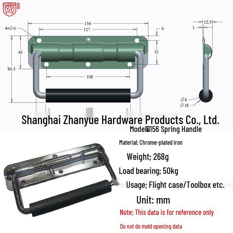 Anwang 304 Edelstahl Klappfedergriff für industrielle Holzkisten