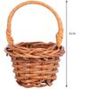 1PCS Dollhouse Miniature Rattan Woven Hand Willow Tiny Wicker Basket Easter Party Wedding Flower Picnic Mini Fairy Garden Decor