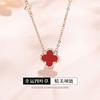 Women Fashion Four Leaf Clover Inlaid Zircon Pendant Clavicle Chain Necklace