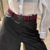 Subculture Star Belt Gothic Men Belt Vintage Star Buckle Waistband  Female