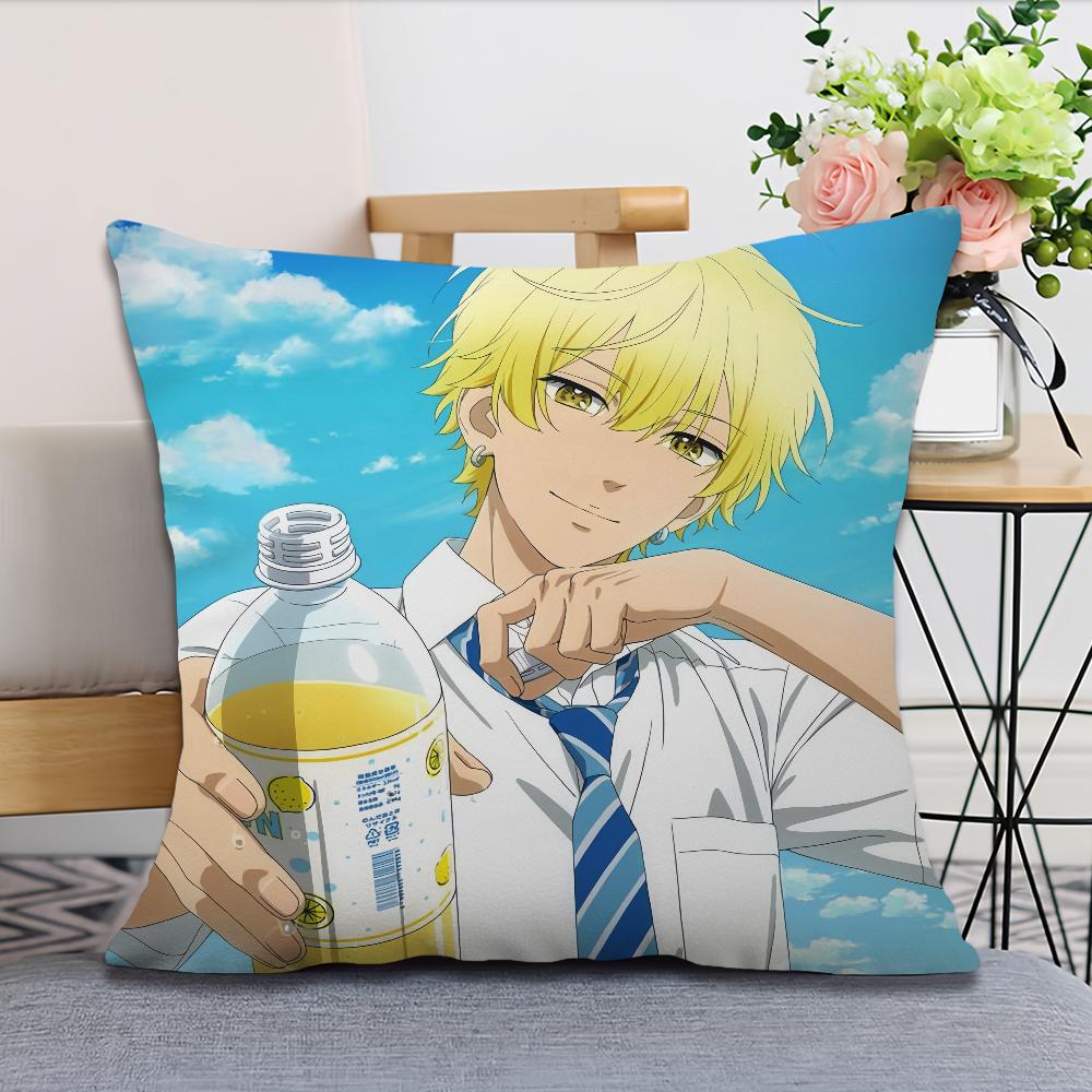 Soft Comfortable Pillow Case for Sofa Soda Living Couple Anime Manga Room Home Office Decor H-Honey L-Lemon and Protective Cover