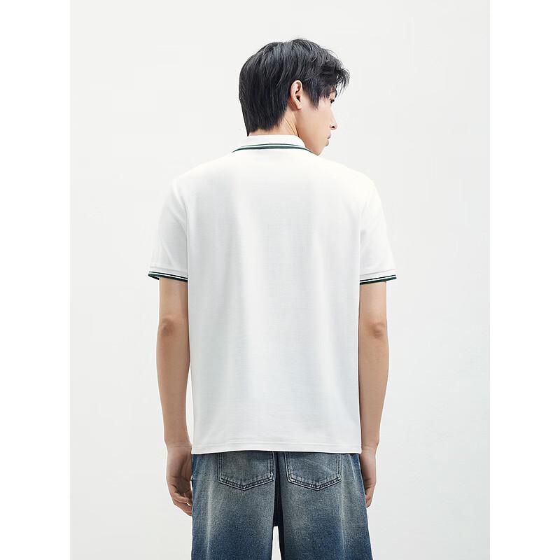 GXG Men's Striped Color-block Polo Shirt