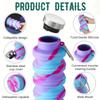 Collapsible Water Bottle, Reuseable BPA Free Silicone Foldable Bottles Portable Hiking Cup For Outdoor Mountaineering Tours