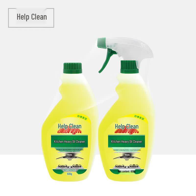 Bangjie Lemon Scented Kitchen Heavy Duty Grease Cleaner Spray Set (2x600g)