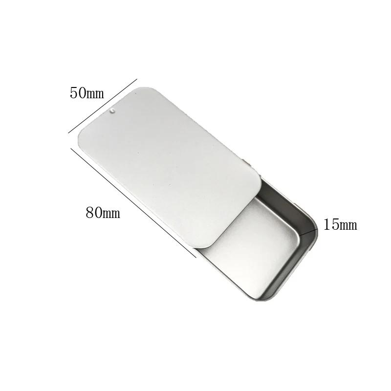 10/12pcs Small Rectangular Storage Boxes With Clear Window Mini Sealed Tin Jar Jewelry Candy Gift Box Home Storage Organizer