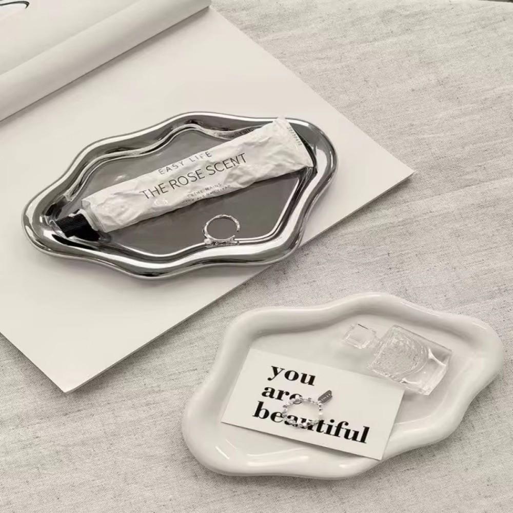 Mini Jewelry Tray Cloud Shape Jewelry Display Plate Ins Storage Plate  Watches/Keys Storage