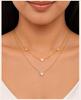 Heart Necklace, 18K Gold Plated Stainless Steel, Waterproof Tarnish Free Solitaire CZ Link Chain Layering Jewelry Women