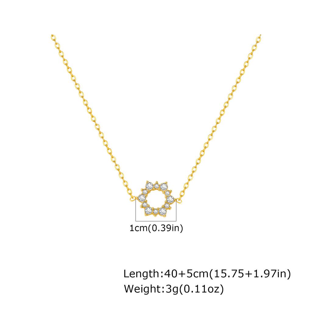 Wind Stainless Steel Zircon Sunflower Gold Bracelet Women'S Accessories Nc-2235