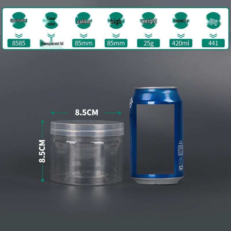 Transparent PET Airtight Plastic Snack Jar