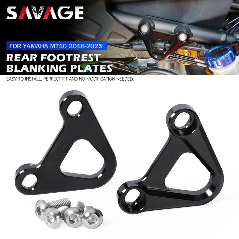 2025 Rear Footrest Passenger Foot Peg Blanking Plate For YAMAHA MT10 FZ10 2016-2024 MT-10 FZ-10 Motorcycle Pedal Racing Hook
