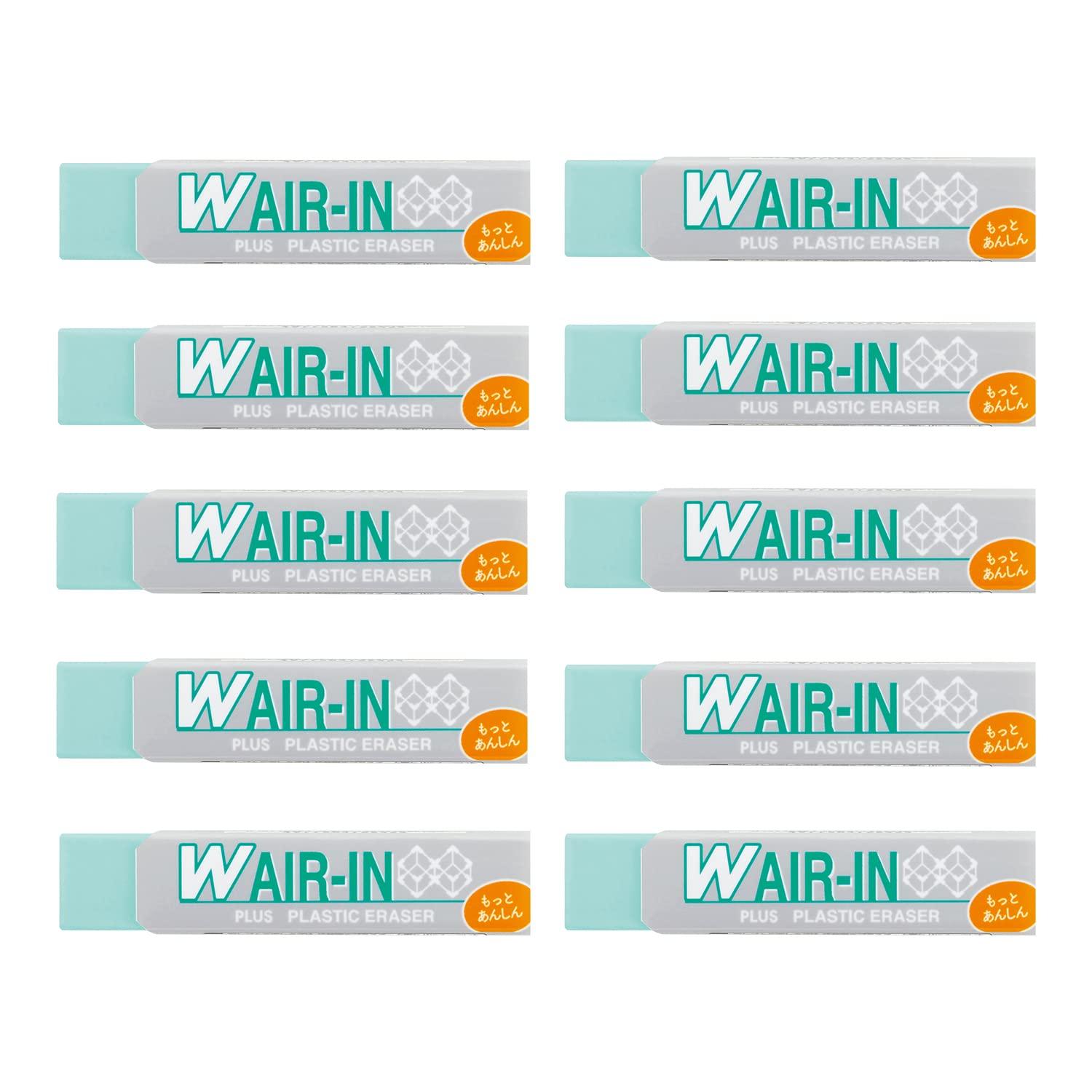 

Plus Eraser Double Air Inn Motto Anshin Green 16g 10 pieces ER-060WN 36-941 ×10
