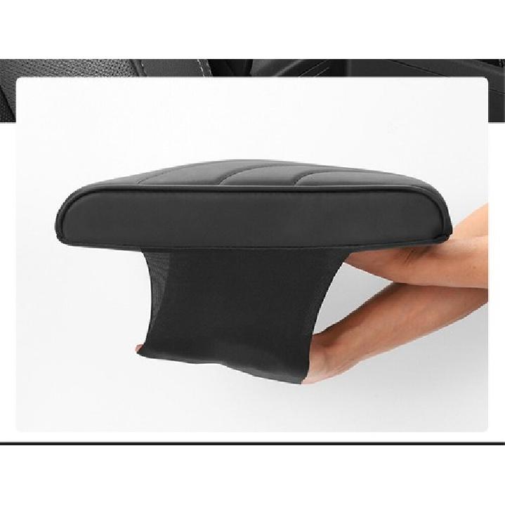 Black Universal PU Leather Car Center Console Seat Armrest Pad Box Cover Cushion