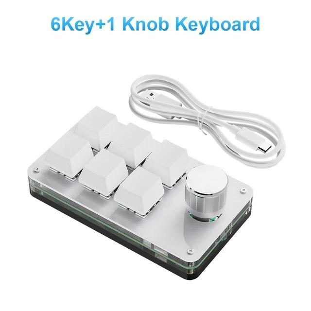 Programming Macro Gaming USB Custom Keyboard BT Volume Button Knob Photoshop Hotswap Socket Keypad Mechanical Blue Switch 9 Key