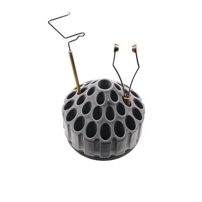 Wifreo 10,2 x 8 cm rotierende Fliegenbinde-Werkzeug-Organizer-Ständerstation mit 34 Aufbewahrungslöchern, Nadelaufbewahrungswerkzeug, gedrehte Boxen für Heimwerker