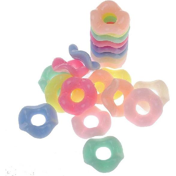

Beads 200pcs Mixed Pastel Color Acrylic Various Shape Flower Spacer Beads Craft - (Shape and Size:Fluted Rondelle 10X4mm) Wave Donut 12mm