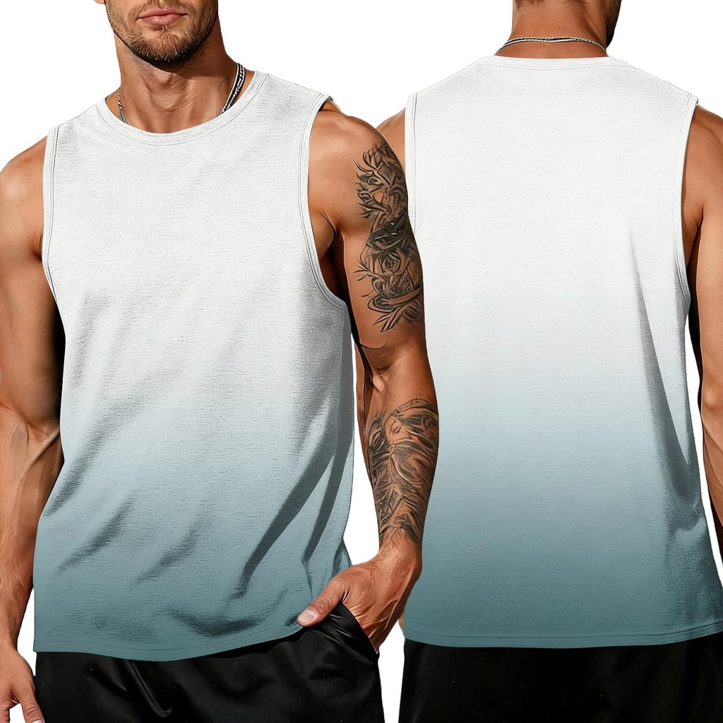 Men's Basic Sleeveless Tank Top Casual Muscle Shirt Lightweight Summer Workout Gym Vest