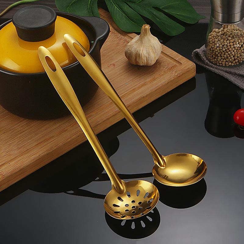 Stainless Steel Colander Metal Spoon Noodle Spoon Colander Practical Pasta Tool Soup Scoop Kitchen Accessories