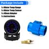 2“ 52mm Water Temperature Gauge 40-140 Celsius 7 Colors Backlight Water Temp Sensor Joint Pipe Sensor Hose Adapter For 12V Car