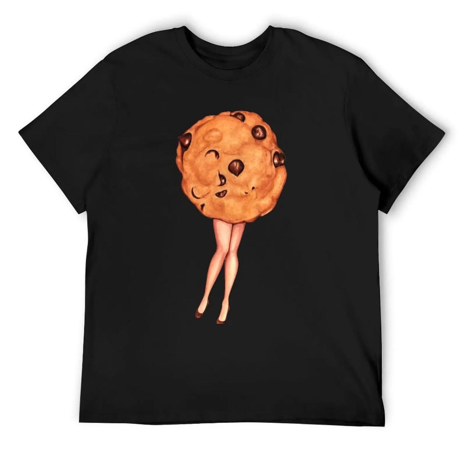 Cookie Girl T-Shirt kawaii clothes plain anime tshirt men clothings S