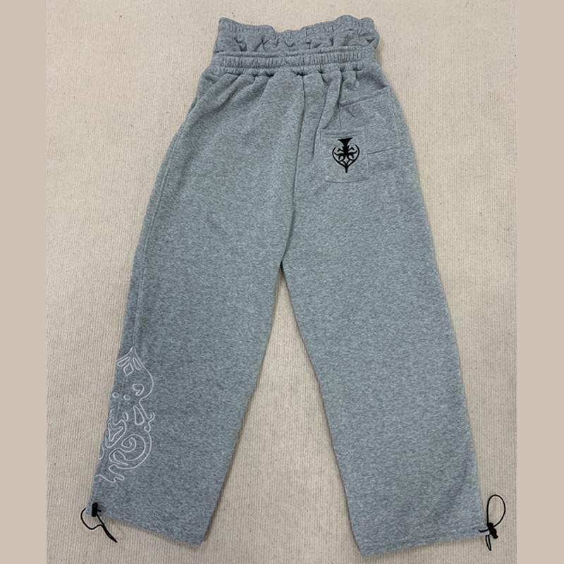 Y2K Pantaloni cu Talie Dublă cu Model Brodat Poker pentru Bărbați și Femei, Gotici, Hip Hop Street, Sport, cu Picior Lung