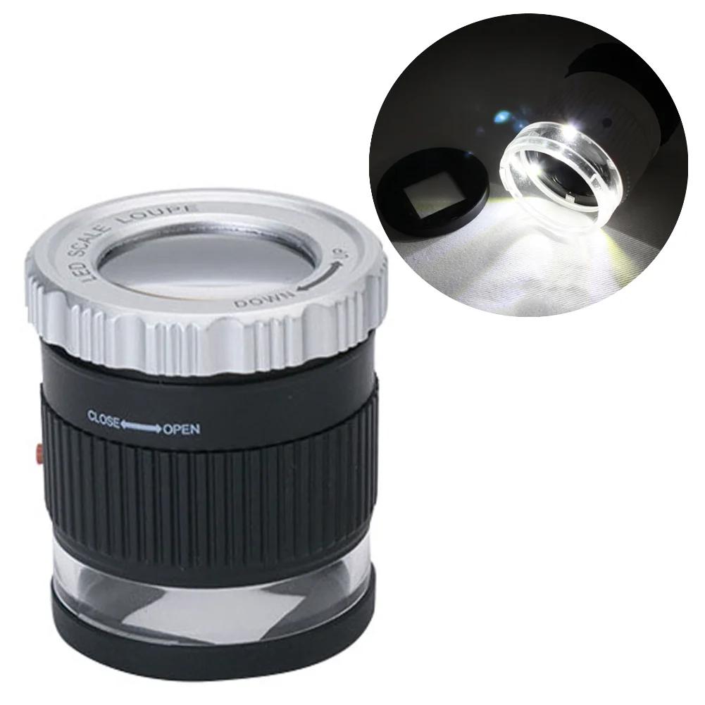 30x 15x 10x 5x 3xMagnifying Glass with led Student Reading Magnifier Glasses Eye Lens Watch Repair for Coin Stamps Lupe Loupe