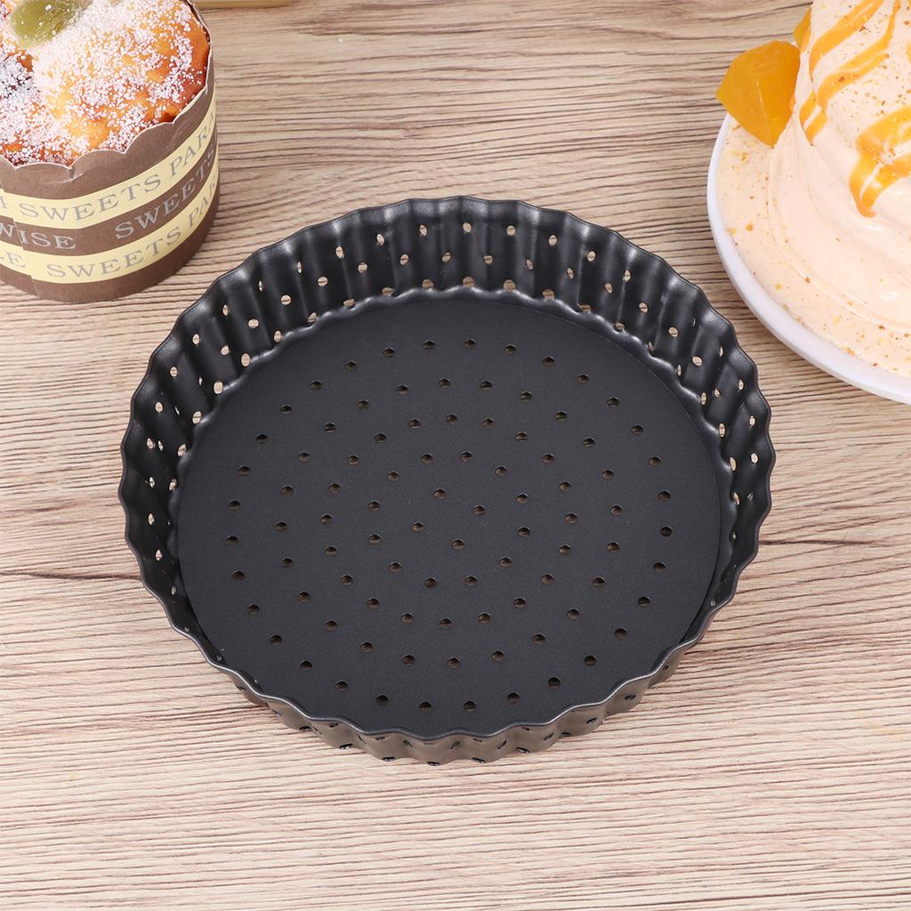 Non-Stick Round Pizza Pan Small 5Inch Removable Bottom Tart Baking Tray Pie Pan Oven Baking Tool Quiche Tool Nonstick Pizza Tray