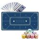 Poker Poker Table Play Resin S.fields.inc Mat, 8-Player Mat, Mat, Rubber, 4080cm (Blue)
