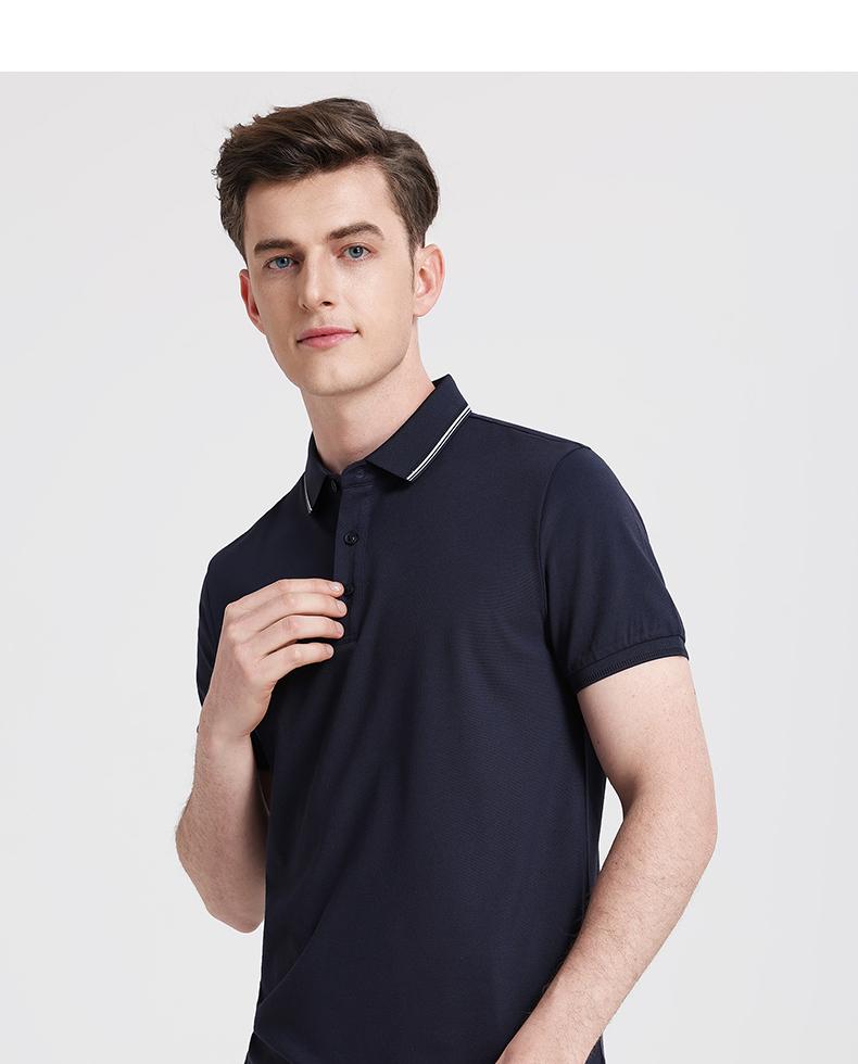 [Cool/Breathable] Langdeng Men's Short Sleeved Collar T-shirt New Summer Casual Business Solid Color Polo Shirt