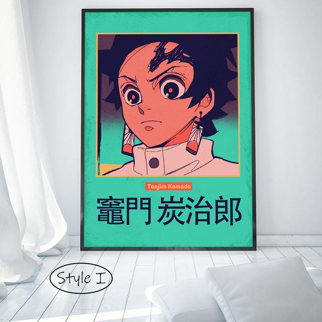 Anime Demon Slayer Poster Tanjirou Wall Art Canvas Painting Prints Pictures Home Bedroom Living Room Decor Murals Cuadros Gifts