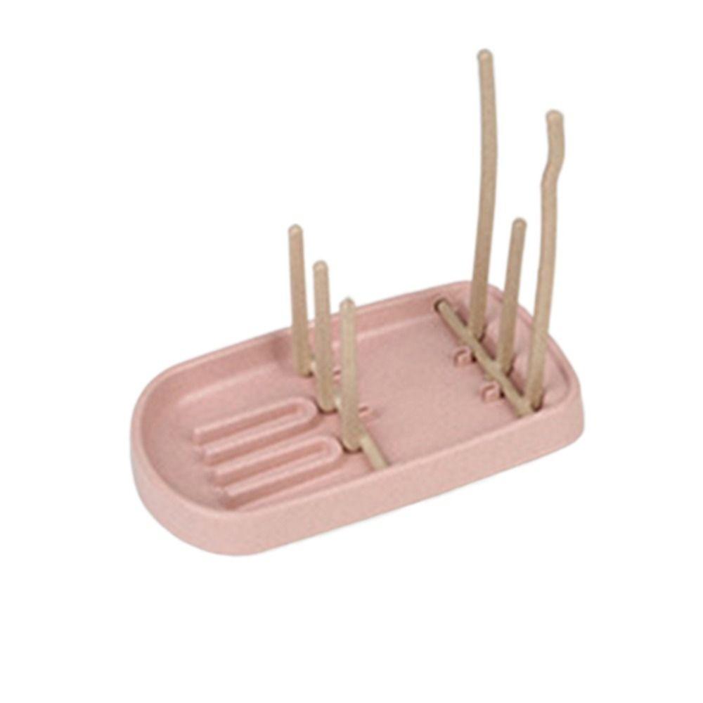Colorful Baby Feeding Bottle Drain Rack Wheat Straw Feeding Cup Holder  Bottle Accessories