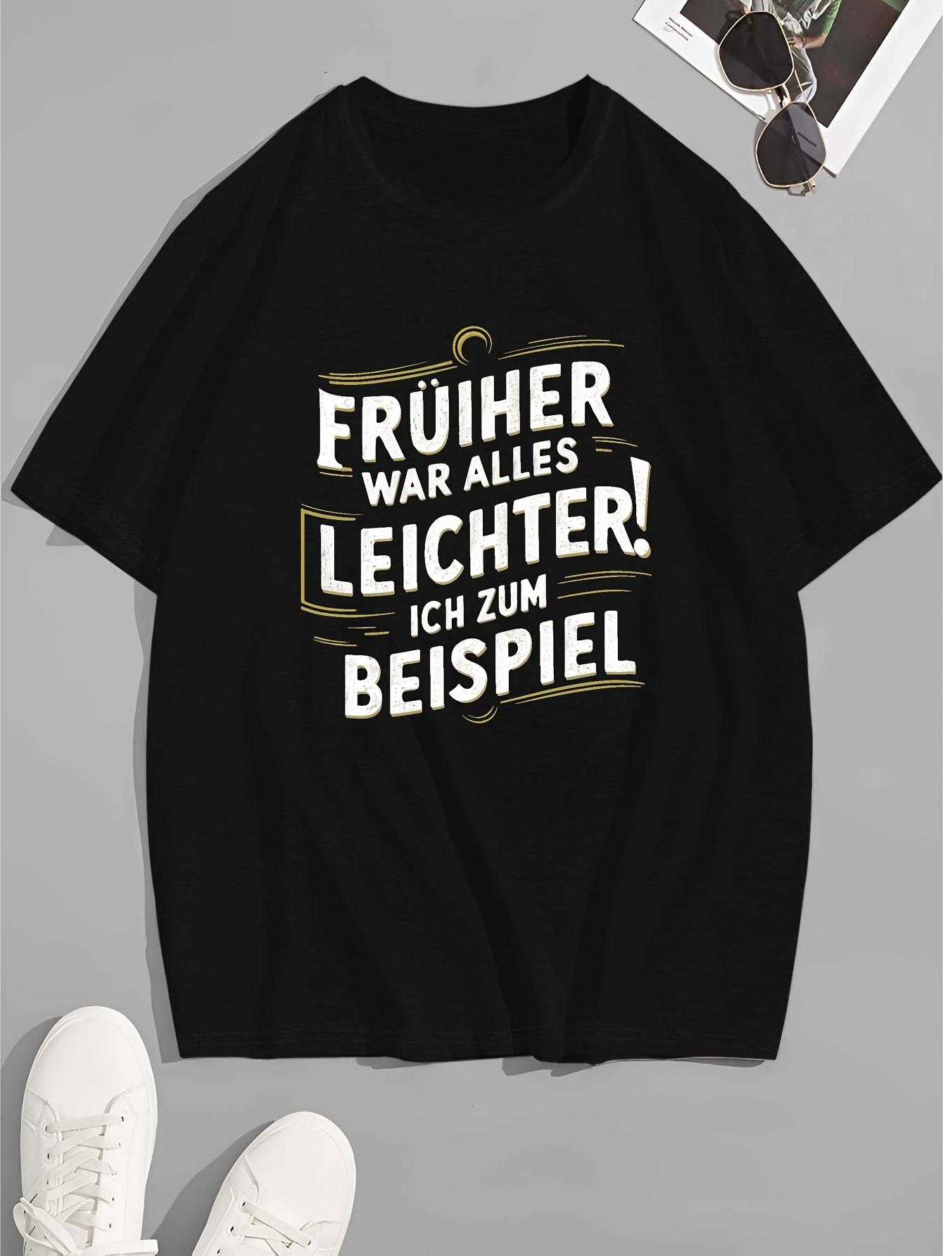 Men s T-Shirt Y2K German Quote Plus Size S