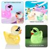 50/100Pcs, Luminous Mini Resin Duck With Sunglasses, Mini Resin Duck Bulk Duck Set, For Outdoor Potted Micro Decor Holiday Decor
