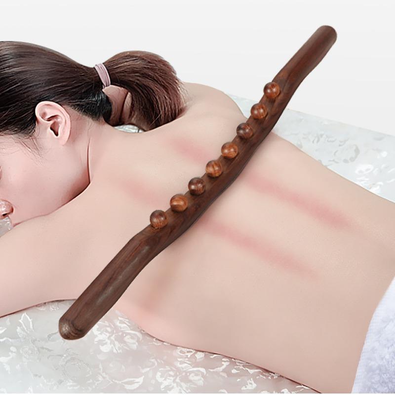 8/20 perlen Gua Sha Massage Stick Verkohltes Holz Zurück Verschrottung Meridian Therapie Zauberstab Muskel Entspannende Körper Massager Guasha