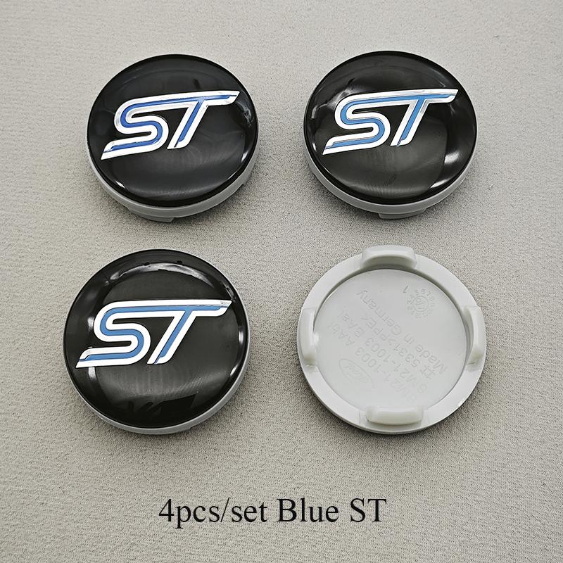 4Pcs 54mm Car Wheel Center Hub Cap Rim Cover For Ford ST Fiesta Focus Edition Puma X KUGA Mondeo Ecosport Car Auto Accessories